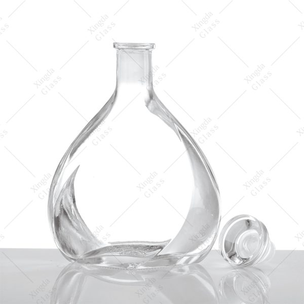 Customize Botella De Vidrio Luxury Crystal 375ml 500Ml 750Ml Empty Whiskey Glass bottle