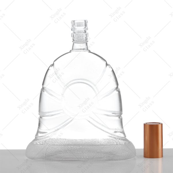 Manufacture Custom Logo Wine Glass Bottle 500Ml 700Ml Empty Whisky Vodka Liquor Glass Bottle