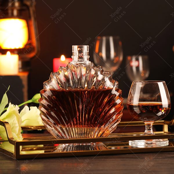 Factory Customized Spherical Glass Bottle For Tequila Vodka Whiskey