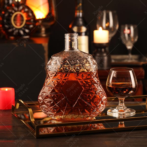 Classic Cognac Brandy Glass Bottles Can Be Customized With Labels