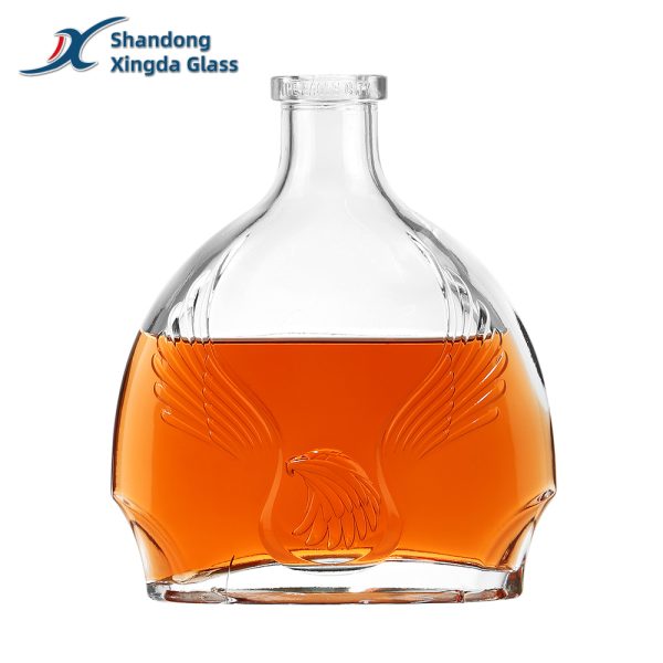 兴大-577 Factory Production Glass Bottle Surface Relief Eagle
