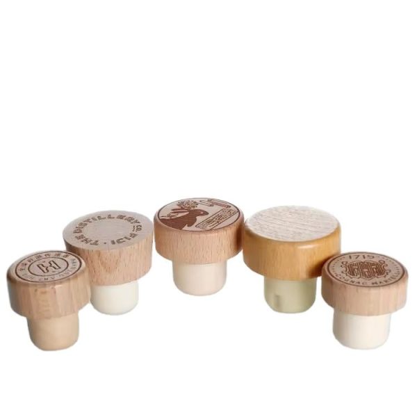 主图_002 Wooden Bar Top Bottle Cork With Laser Engraved T Shaped Cap