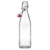 100ml 250ml 500ml 750ml 1000ml Snap Transparent Glass Bottle Swing Cap Reusable Energy Drinks Packaging