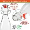 100ml 250ml 500ml 750ml 1000ml Snap Transparent Glass Bottle Swing Cap Reusable Energy Drinks Packaging
