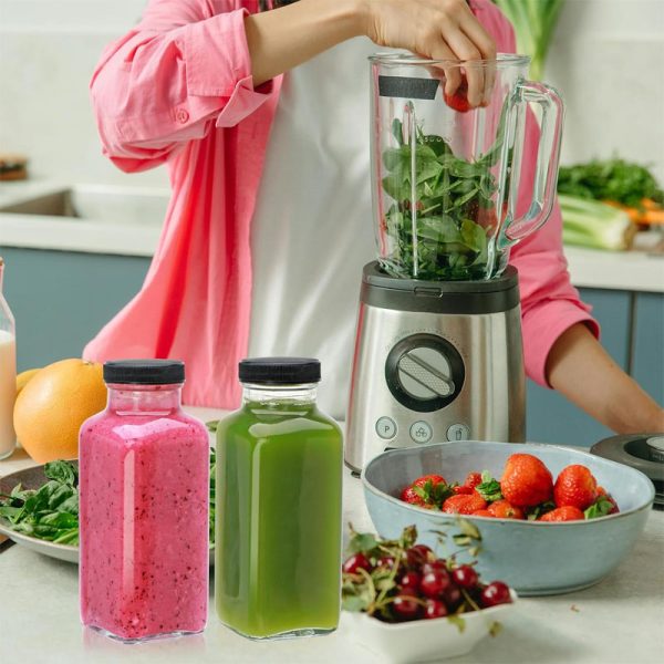 glass water juice Glass Bottles with lids