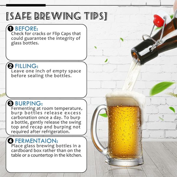 Amber Glass Beer Bottles for Home Brewing