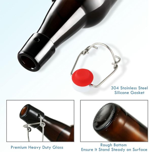Amber Glass Beer Bottles for Home Brewing