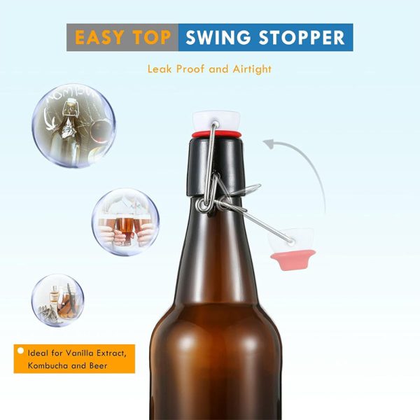 Amber Glass Beer Bottles for Home Brewing