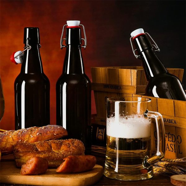 Amber Glass Beer Bottles for Home Brewing