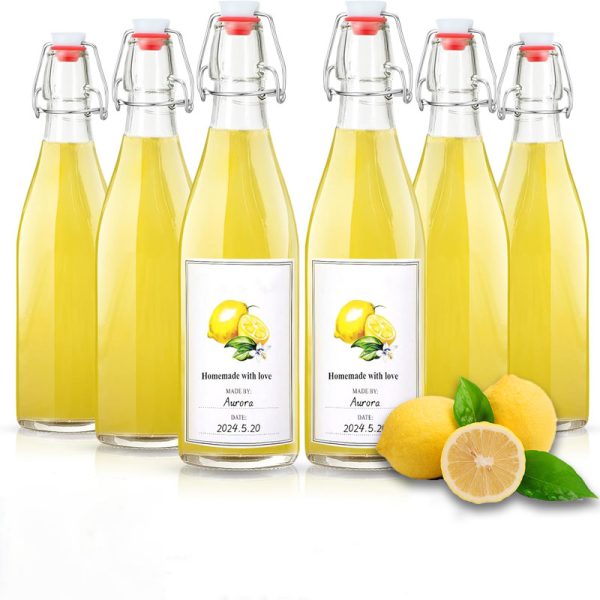28 (1) 16 oz Empty Clear Liquor Bottles for Homemade Extracting Liqueur Suitable for Gift Giving
