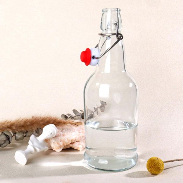 Swing Top Glass Bottles 500ML Glass Brewing Bottles with Airtight Stoppers for Beer