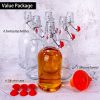 Swing Top Glass Bottles 500ML Glass Brewing Bottles with Airtight Stoppers for Beer