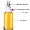 Swing Top Glass Bottles 500ML Glass Brewing Bottles with Airtight Stoppers for Beer